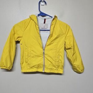 MONCLER URVILLE YELLOW TODDLER LINED WIND BREAKER JACKET SIZE‎ 6